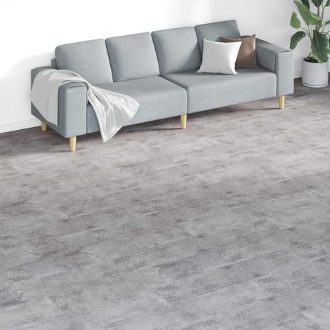 Bodenplanken 18 pcs Zementbraun 5,26 m² PVC