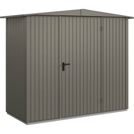 Hörmann Metall-Gerätehaus Berry Classic mit Satteldach Typ 1, 259 x 121 cm, quarzgrau, 3,1 m², 1-flüglige Tür (1/5)