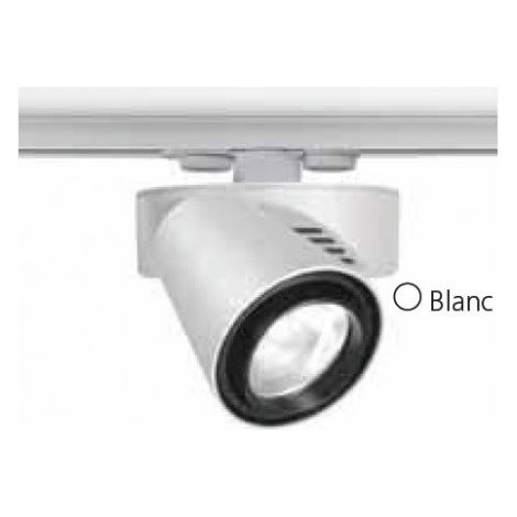Projecteur orientable blanc rail monophasé 3 allumages lampe iodure PGJ5 20W (non incl) ballast elec 230V SEE TRAJECTOIRE 004317 (1/2)
