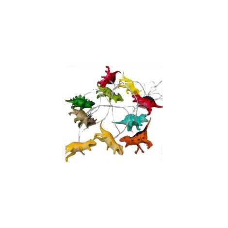 Lichterkette mit Dinosauriermotiv, Dinosaurier-Schlafzimmerdekoration für Jungen, Dinosaurierlampe für Partys, Zelte, Gärten, Terrassen, 3 m, 20 LEDs