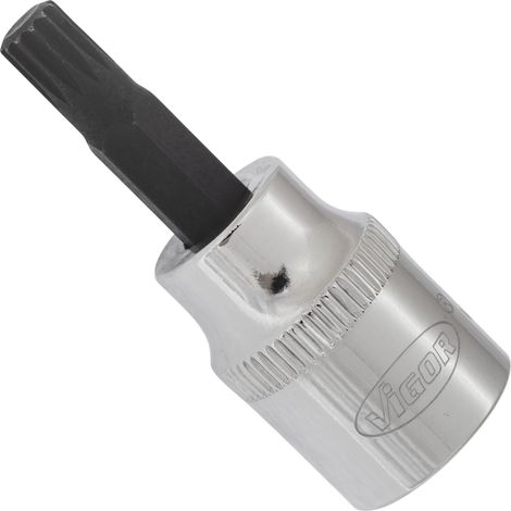 Schraubendrehereinsatz ∙ V6107 ∙ 3/8 Zoll (10 mm) Vierkant hohl ∙ Innen Vielzahn Profil XZN ∙ SW M6 (1/2)