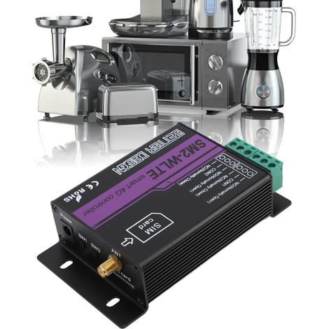 [Contrôleur SMS 4G 2 canaux] SM2 WLTE EA avec APP WEB, alarme de température humidité, coupure de courant SMS, matériel aluminium 296g