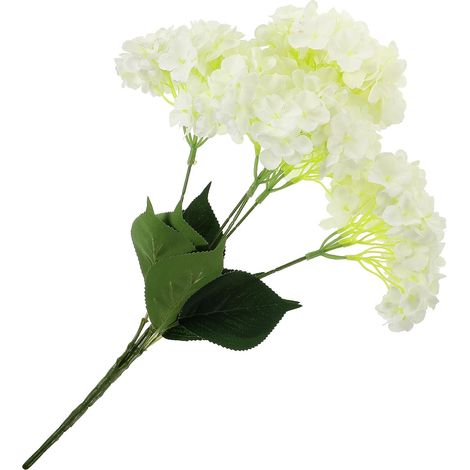 Bouquet de Fleurs Artificielles Hortensias Blancs en Polaire et Plastique, Fraîcheur Longue Durée, Décoration Mariage et Intérieur, Accessoire Photo et Fête à Thème (1/5)