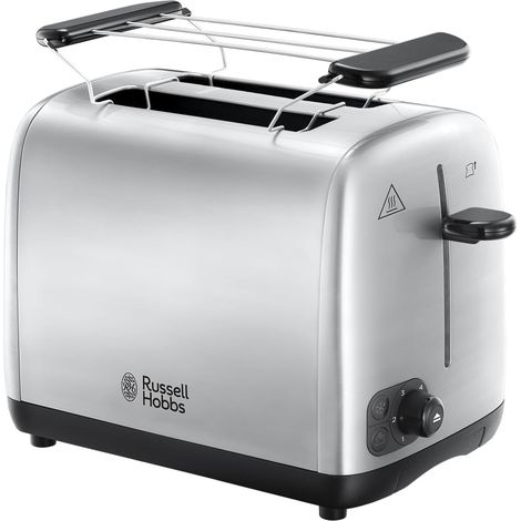 Grille Pain [Pour 2 Tranches] Adventure Acier Inox (2 Fentes extra larges,6 Niveaux de Brunissage rapide,Surélévation & contrôle, Décongèle,Réchauffe viennoiserie, 850W) Toaster 24080-56 (1/5)