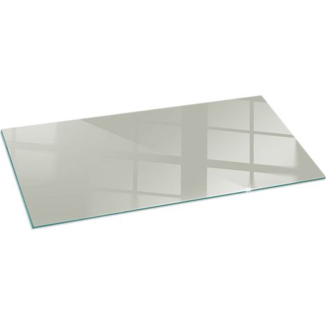 Plaque de protection en verre trempé de sol décorative imprimée sous cheminée Couleur Gris-vert 125x50 cm (1/5)