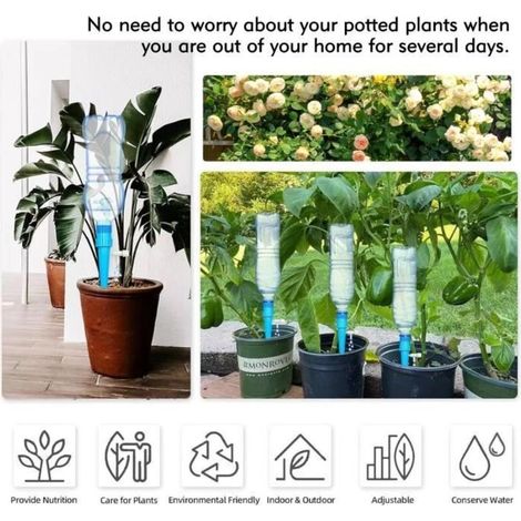 Kit d'Irrigation Goutte à Goutte, 20 Pièces Bouteilles Goutteurs, Système d'Arrosage Automatique Réglable pour Jardin et Potager. (1/3)