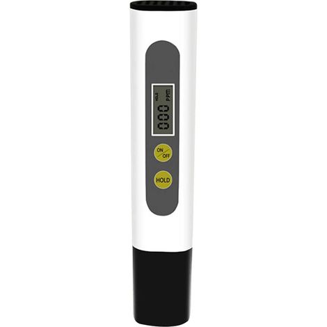 Tester portatile per la qualità dell'acqua TDS, schermo LCD, penna di test con due pulsanti, tester per acqua potabile, bianco e nero