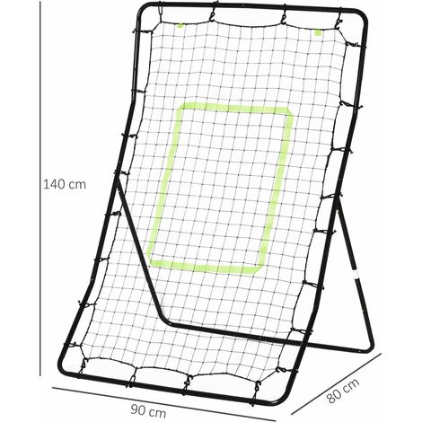 Fußball-Rebounder 90 x 80 x 140 cm aus Stahl und PE, schwarz HAVRYA (1/5)