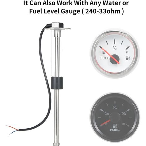 Sonde de niveau de carburant marine pour bateau, sonde de niveau de carburant/eau, en acier inoxydable, 240-33 ohms, pour bateau, voiture, camion et camping-car.