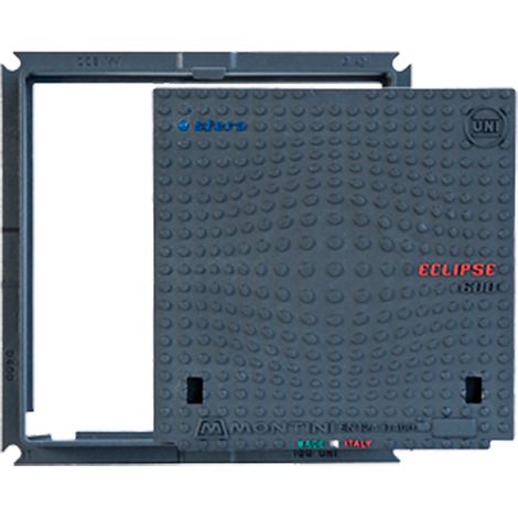 1PZ CHIUSINO IN GHISA D400 ECLIPSE - 70 x 70 - Kg 58