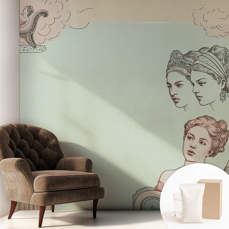 Carta Da Parati Non Tessuto - Con Colla Gratuita - Con Motivi Moderni - Design Elegante Per Pareti Collage classico 250x250 cm (1/5)