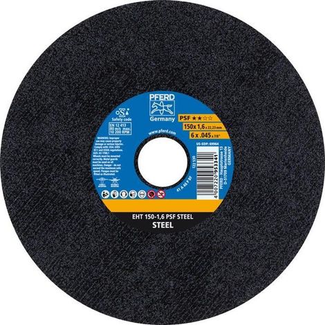 Trennscheibe PSF STEEL D150x1,6mm gerade Stahl Bohrung 22,23 mm (1/4)