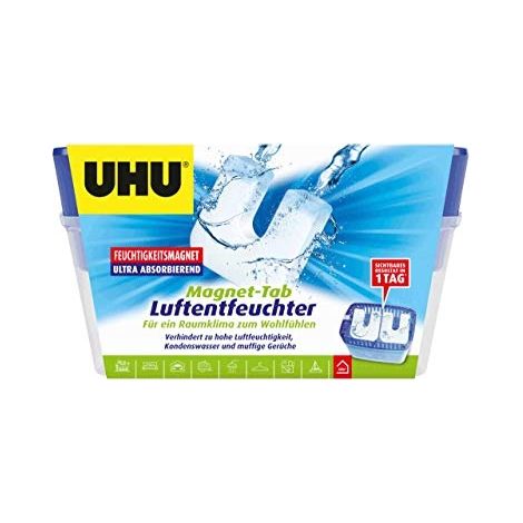 Déshumidificateur uhu dehumidifier rechargeable 40 m3 2 pack