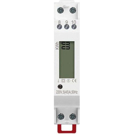 Single-phase 45A micro electronic guide rail meter, 1P track, smart meter, house rental, housing export, digital display, guide rail meter (1/4)
