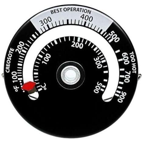 Magnetic stove thermometer, wood stove thermometer, fire stove pipe thermometer, measuring device for wood chimney pipe stove temperature display MUMU (1/4)