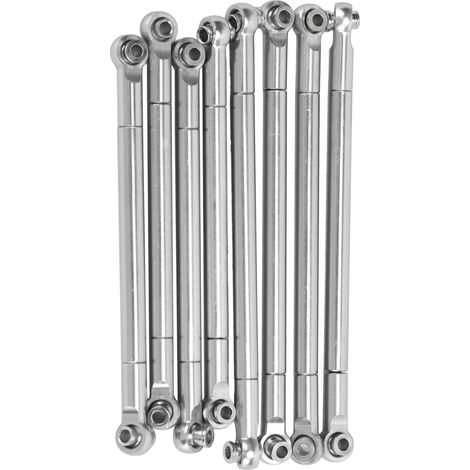 8-teiliges komplettes Metall-Verbindungsstangen-Set für RC-Cars der MN86-Serie, silbernes Lenkzugstangen-Upgrade-Kit (1/5)