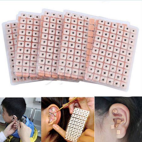 600 pastilles auriculaires vaccaria, autocollants d'acupression oreille, soulagement détente, 600 points, stickers auriculaires bien-être, massage pression, sans aiguille (1/5)