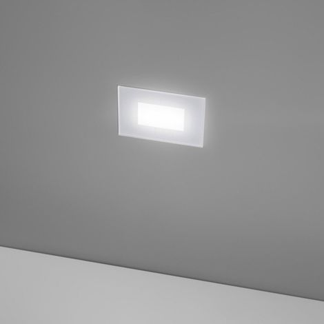 Segnapasso incasso gea led ges2040 led ip66 120 gradi alluminio vetro 503