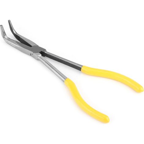 Extra lange 270 mm Stahlzange (90° gebogen) für Fahrzeugreparatur und -wartung, Bastelwerkzeug