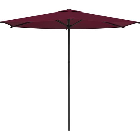 Garden Parasol 270 x 270 cm Polyester Rectangular Bordeaux Red vidaXL