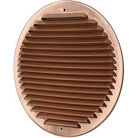 La Ventilazione GRAT200R Grille de ventilation ronde en cuivre avec filet anti-insectes a superposer Diametre 175 mm (1/5)