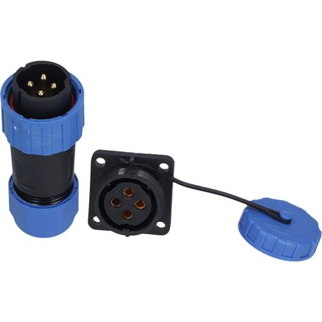 Fiche IP68 étanche carrée 4 broches 250V connecteur industriel aviation à visser pour prise adaptateur (1/5)