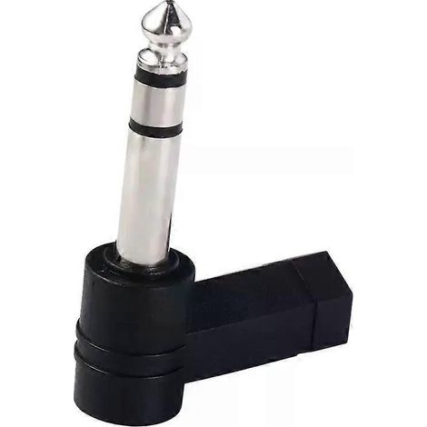 Câble casque AUX coudé à 90° avec connecteur TRS 35 mm mâle/femelle, adaptateur audio 635 mm vers 35 mm (1/5)