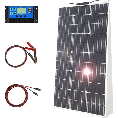 Kit de panneaux solaires flexibles, haute efficacité monocristallin, design étanche (1/2)