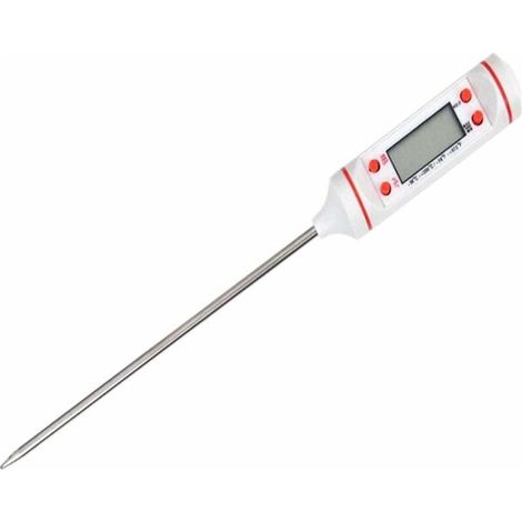 Thermomètre Nécessités Quotidiennes Maison Cuisine Huile Température Mètre Barbecue Température De Cuisson Électronique Alimentaire Aiguille Thermomètre Blanc Blanche (1/5)