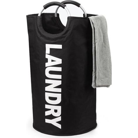 Panier à linge 90L pliable grande capacité sac de rangement corbeille pour linge sale vêtements salle de bain chambre (1/5)