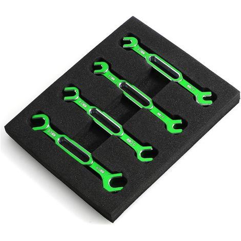 4Pcs Wrench 3/3.2/3.5/3.7/4/5/5.5/6Mm Turnbuckle Nut Ball End Joint Remover Universal Tool For Remot-Green (1/4)