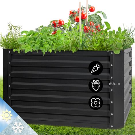 Blumfeldt – Carré potager surélevé 100x60x100cm – Acier galvanisé 0,6mm – Résistant aux intempéries – Pour légumes et herbes aromatiques (1/5)