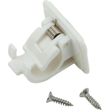 Support de canne à pêche en plastique ABS avec fixation murale et clips de style baïonnette pour une organisation et un rangement efficaces des cannes à pêche (blanc) (1/5)