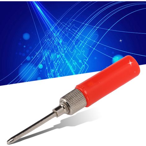 J.30014 Lötlose Prüfleitung mit kurzem Stift, 2 mm, ABS-Kunststoffgehäuse, rot. (1/5)