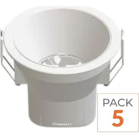 Spot LED Encastrable 9W IP44 Dimmable Blanc CCT Ø85mm - 3000K/4000K/6500K - Pack de 5 - SILAMP (1/2)