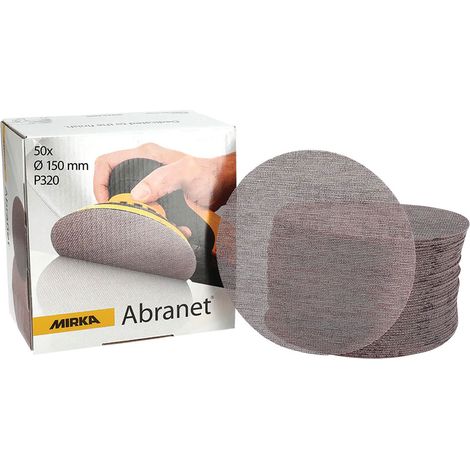 50PZ DISCO ABRASIVO CIRCOLARE 'ABRANET' +ÿ 125 mm - grana 320