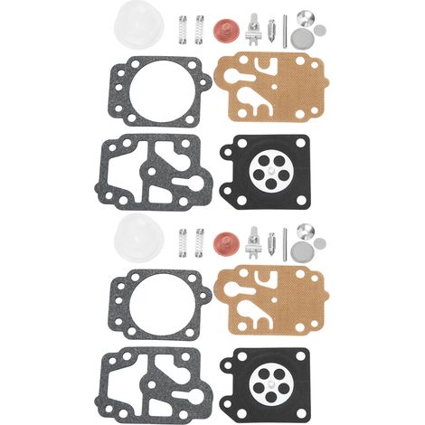 Kit de réparation de carburateur Walbro 40 5 comprenant 2 jeux de membranes et joints en papier, fer et caoutchouc pour tronçonneuse