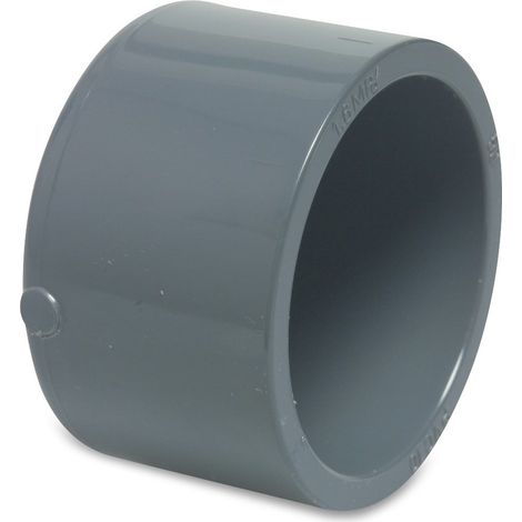 Mega Kappe PVC-U 125 mm Klebemuffe 16 bar, grau