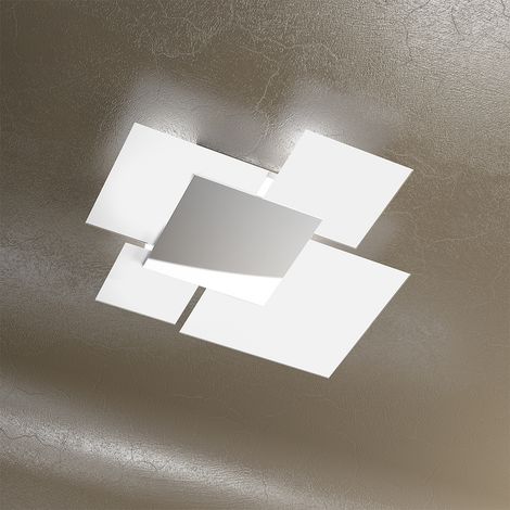Applique Contemporanea Shadow Metallo E Vetro Bianco 4 Luci E27 71Cm (1/3)