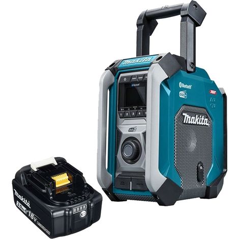 Makita MR007GZ Digital Site Radio DAB + Bluetooth USB Charger 18V + 3AH Battery (1/4)