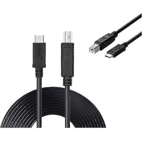 Câble de données USB Type C vers USB Type B pour contrôleur Pioneer DJ DDJ-RB (noir) (1/5)