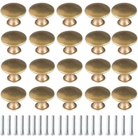 20 Stück Türknöpfe aus Messing, Vintage-Möbelgriffe für Schubladen, Schränke, Küchenschränke (1/5)