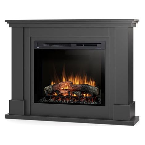 Caminetto Elettrico da pavimento A Libera Installazione A LED - Nero - 28" - 125 x 95 x 31 - LUENA (1/5)