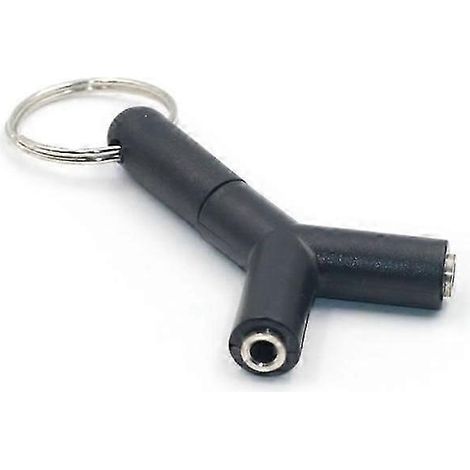 Adaptateur de câble audio stéréo 3,5 mm bicolore de type Y (2 femelles vers 1 mâle) (1/5)