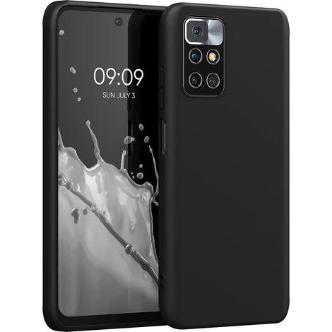Schwarze Silikon-Rückseite für Xiaomi Redmi 10 + 2x Panzerglas (1/5)