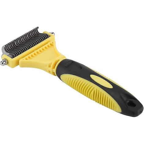 Peigne métallique pour animaux de compagnie, brosse de toilettage double embout (1/5)