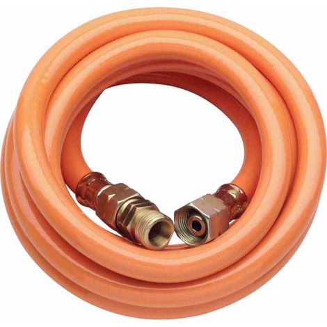 Gasverlängerungsschlauch für Brenner, Gewinde 1/4 Zoll, Länge 2 Meter, Gummi (1/6)