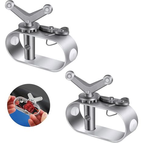 Lot de 2 tendeurs de couverture de piscine, tendeur de corde à linge, tendeur de câble métallique, tendeur de corde en alliage d'aluminium, câble tendeur métallique pour fixer les couvertures de pisci (1/5)