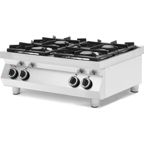 Table de cuisson à gaz Kitchen Line 4 feux 19kW 800x700x(H)310 mm - Hendi