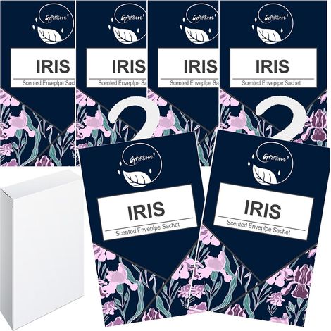 6PC Sachet Parfumé Armoire Sent Bon Maison, Sachet Armoire Parfumé, Parfum d Ambiance Maison Parfum d'intérieur, Desodorisant Vetement Armoire, Sachets Lavande Placards Parfum Voiture (Iris) (1/5)